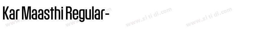 Kar Maasthi Regular字体转换
